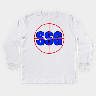 Blue SSG Logo Kids Long Sleeve T-Shirt